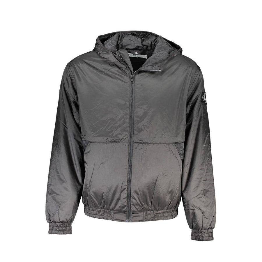 Black Recycled Polyester Men Jacket