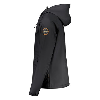 Black Recycled Polyester Men Jacket