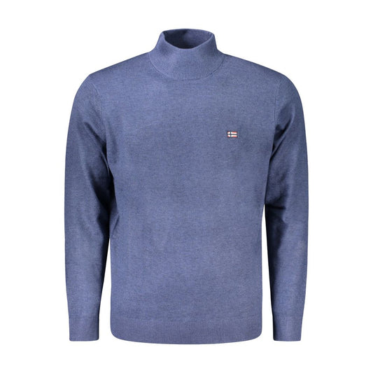 Blue Polyamide Men's Sweater