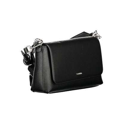 Black Polyethylene Women Handbag