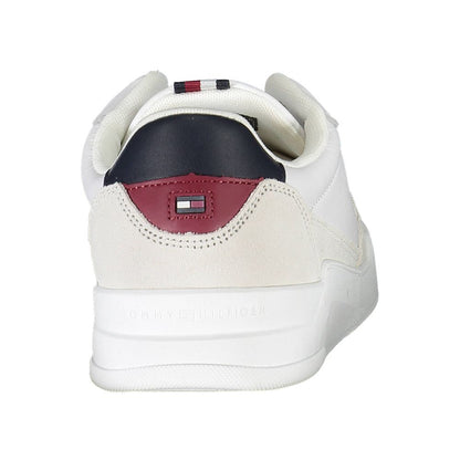 White Polyester Men Sneaker