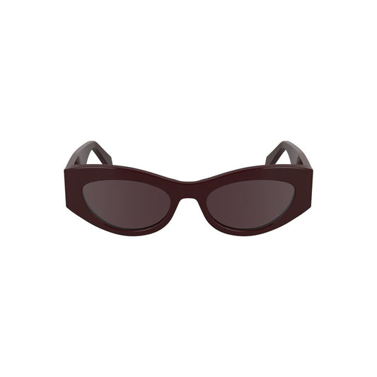 Red Acetate Women Sunglasses