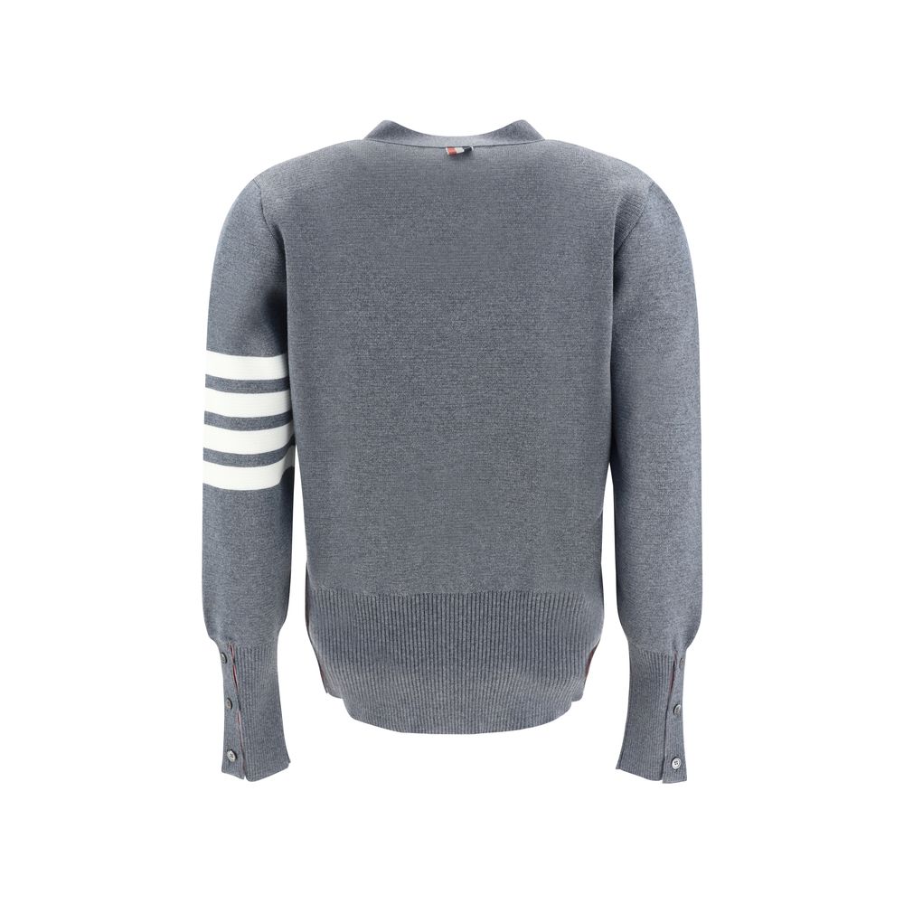 Gray Fleece Wool Cardigan