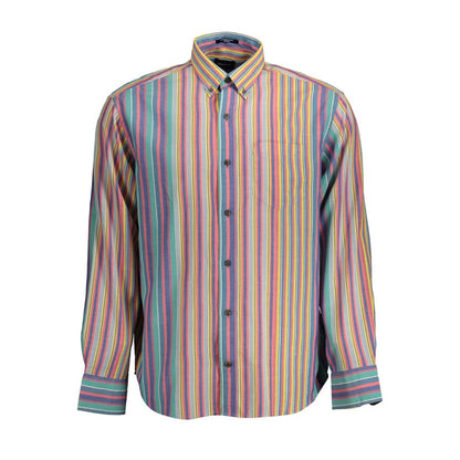 Blue Cotton Men Shirt