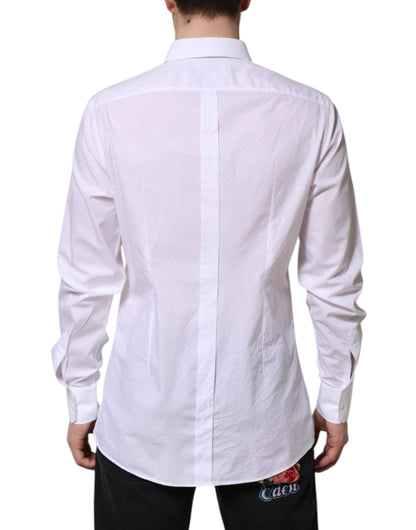 White GOLD Cotton Long Sleeves Formal Shirt