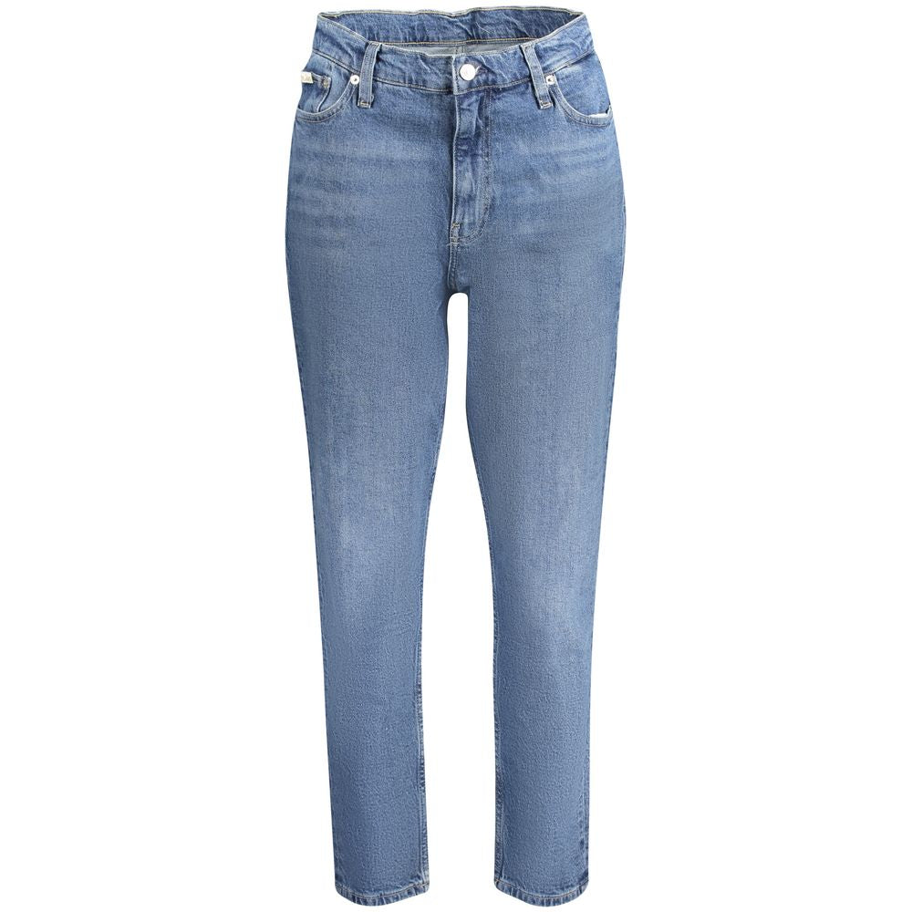 Blue Cotton Women Jeans