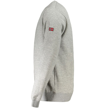 Gray Cotton Men's Sweater