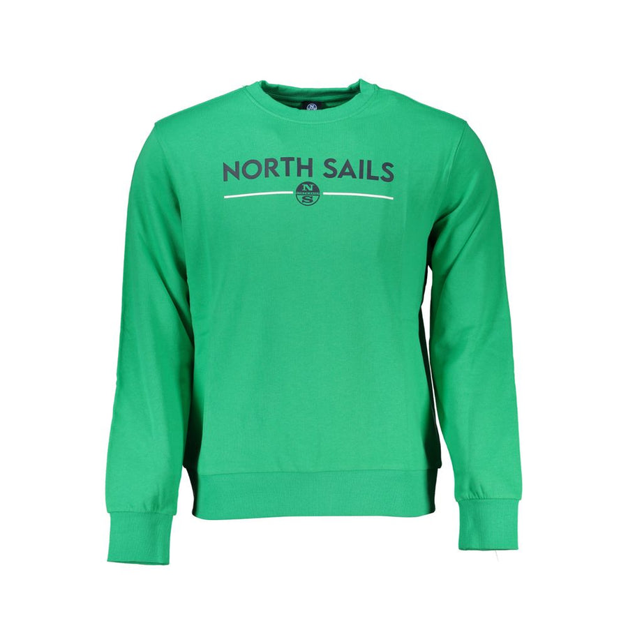 Green Cotton Men Sweater