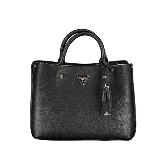 Black Polyurethane Women's Handbag