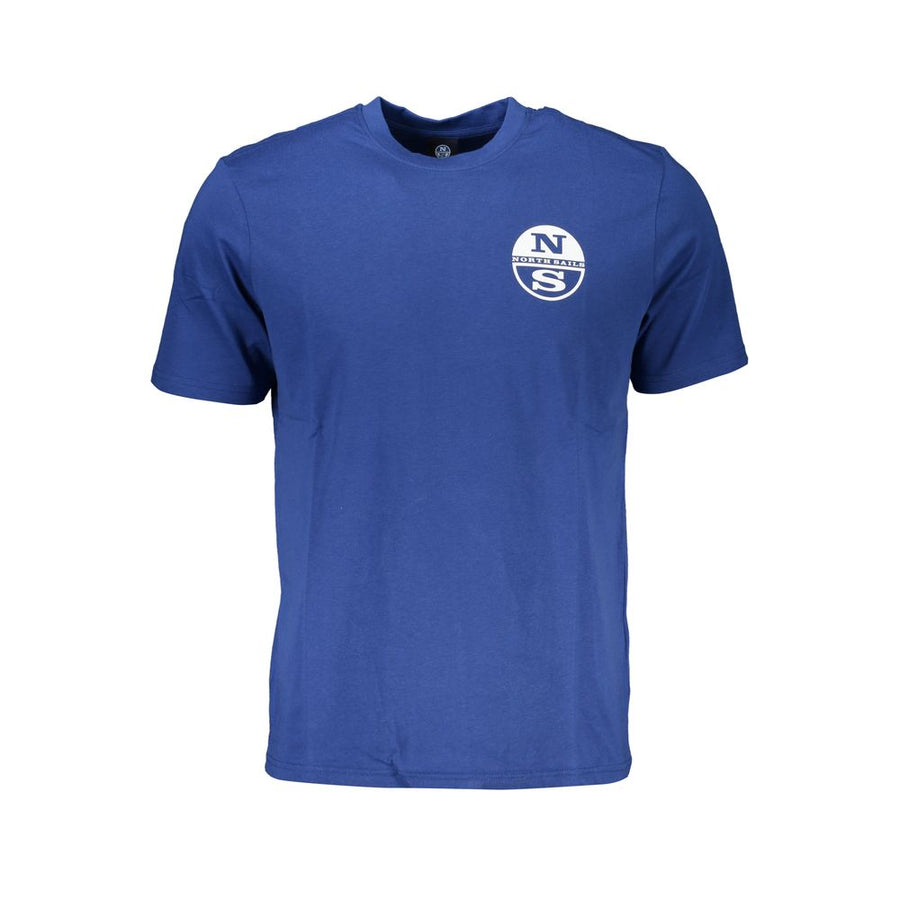 Blue Cotton Men T-Shirt