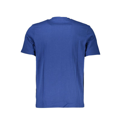 Blue Cotton Men T-Shirt