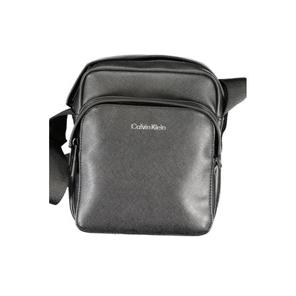 Black Polyester Men's Shoulder Bag