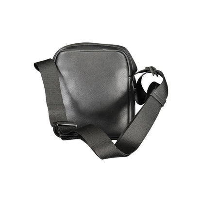 Black Polyester Men's Shoulder Bag