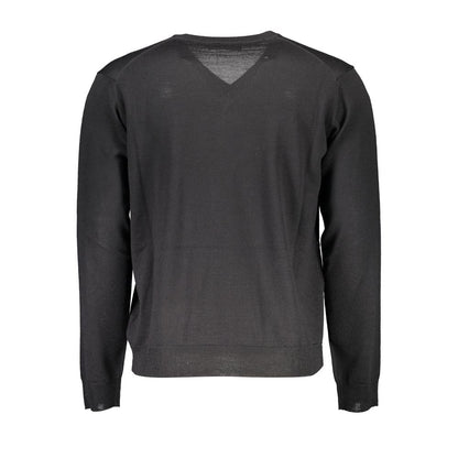 Black Wool Men Sweater