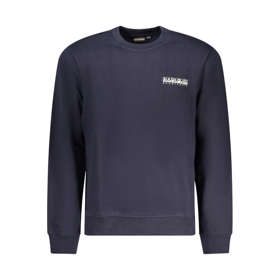 Blue Cotton Men Sweater