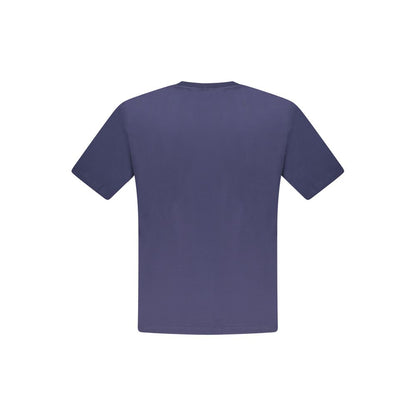 Blue Cotton Men T-Shirt