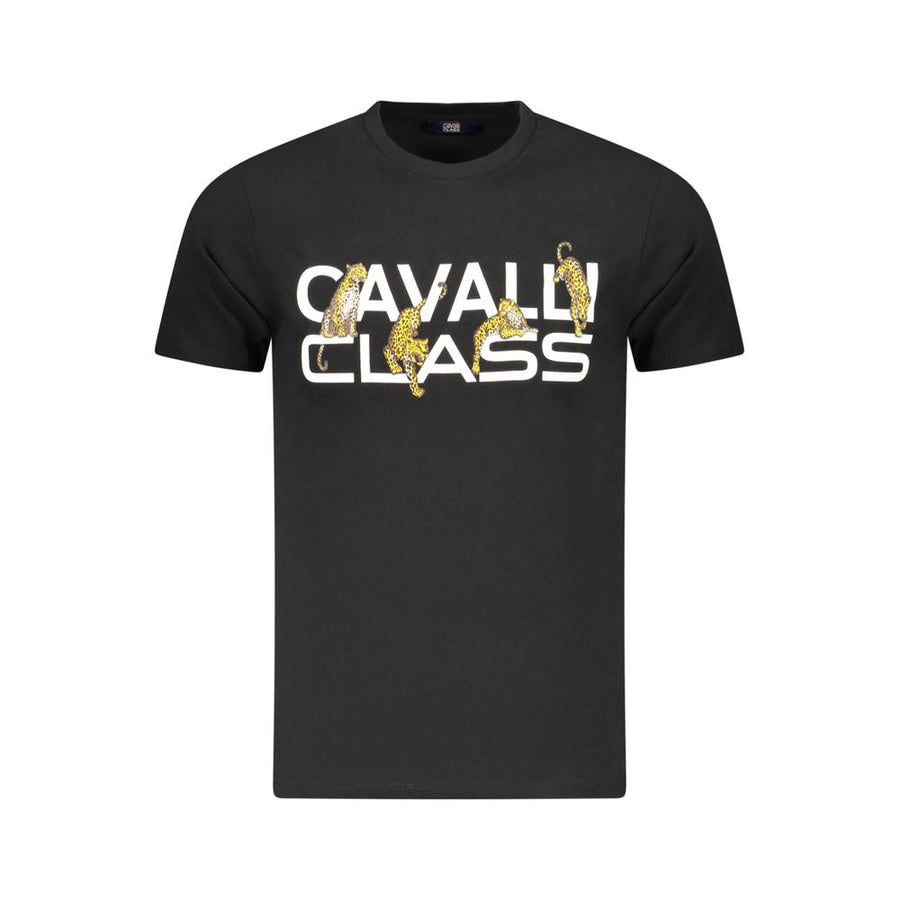 Black Cotton Men T-Shirt