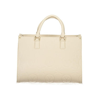 Beige Polyethylene Women Handbag
