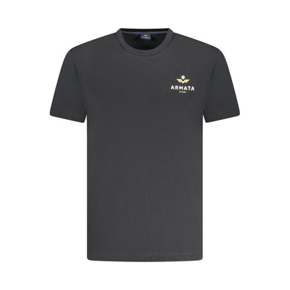 Black Cotton Men T-Shirt