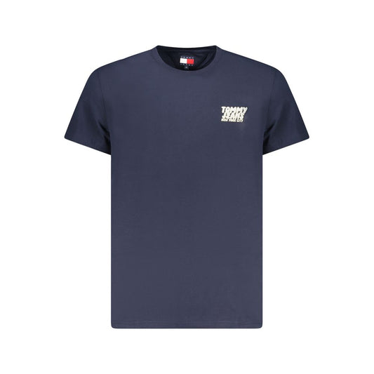 Blue Cotton Men T-Shirt