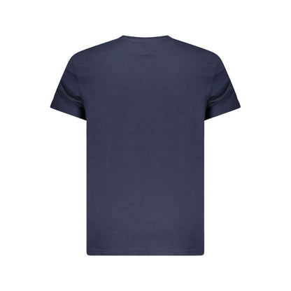 Blue Cotton Men T-Shirt