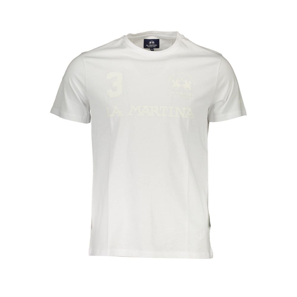 White Cotton Men T-Shirt