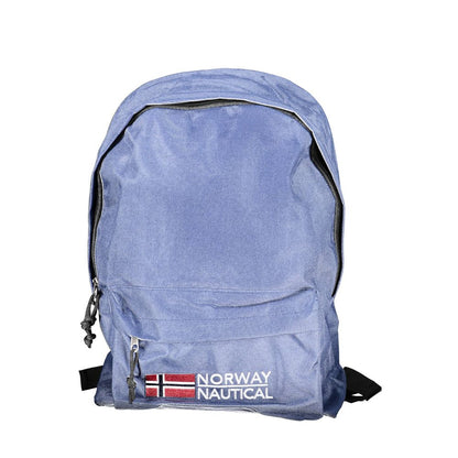 Blue Polyester Men Backpack
