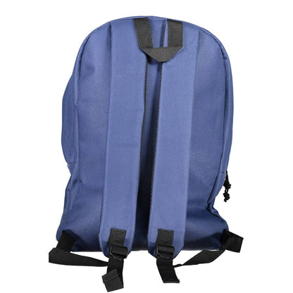Blue Polyester Men Backpack