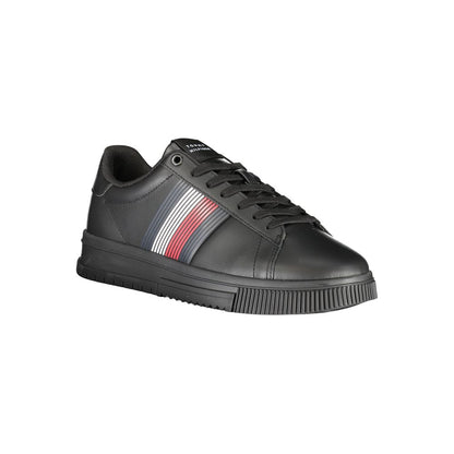 Black Polyurethane Men Sneaker