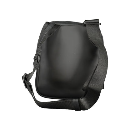 Black Polyester Men Shoulder Bag