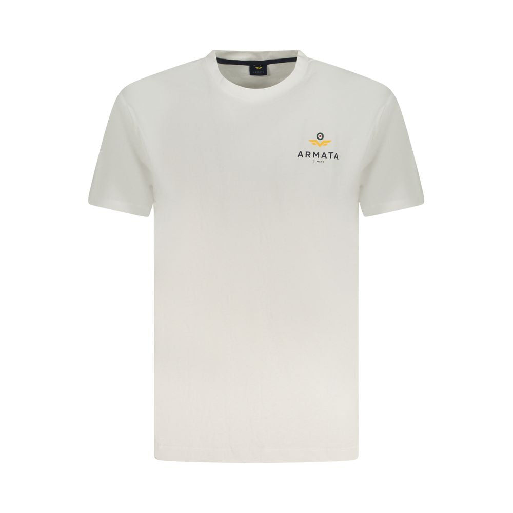 White Cotton Men T-Shirt