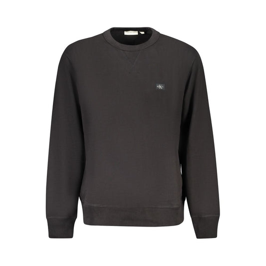 Black Cotton Men Sweater