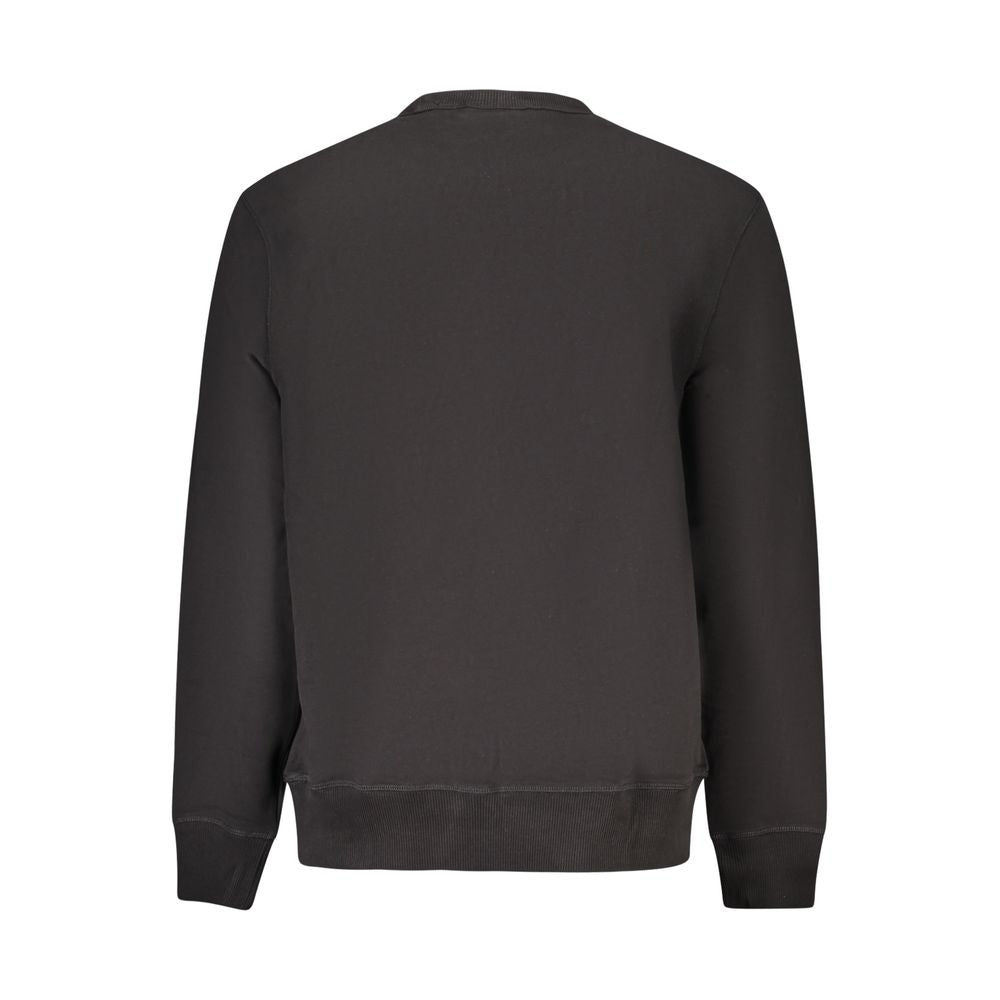 Black Cotton Men Sweater