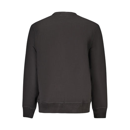 Black Cotton Men Sweater