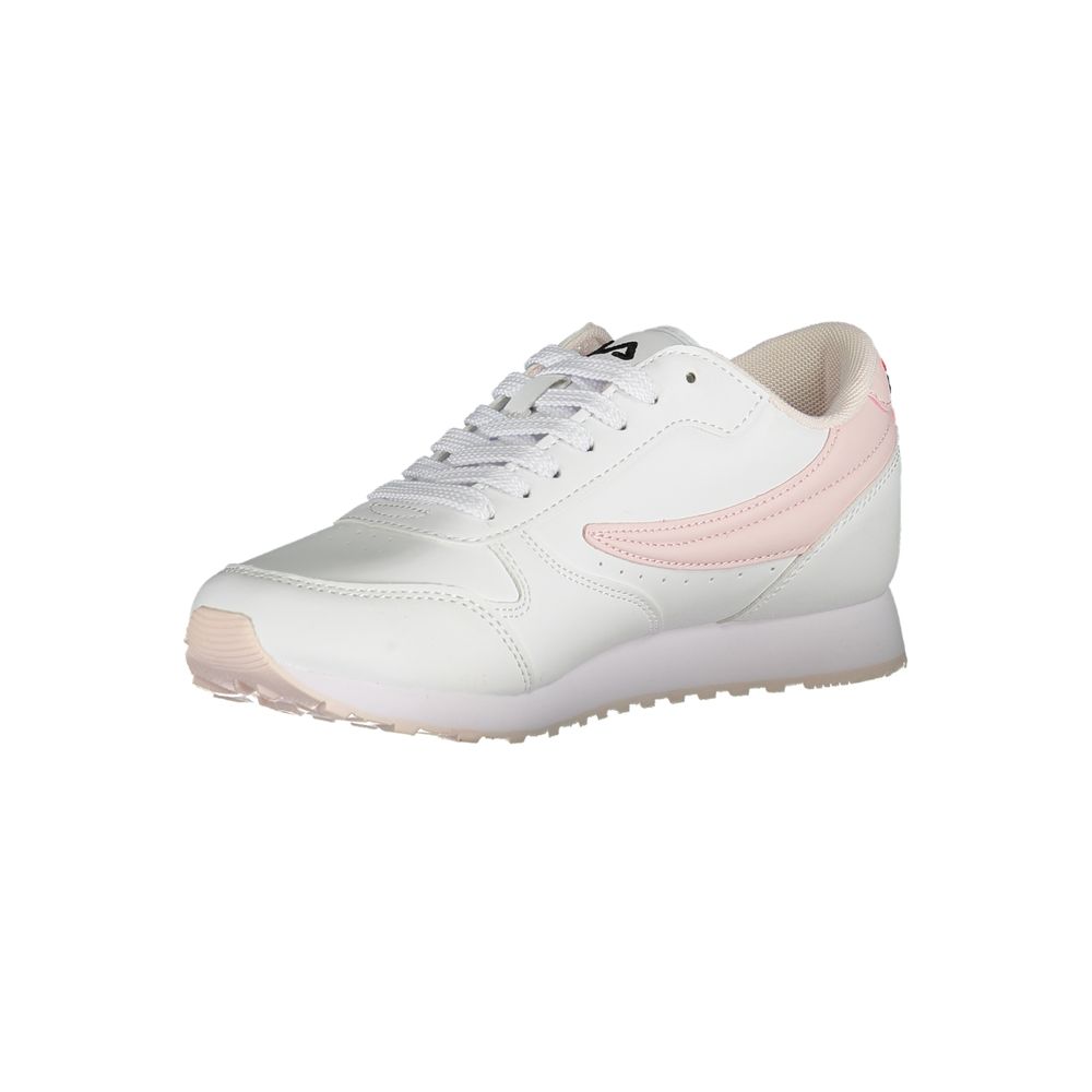 White Synthetic Women Sneaker