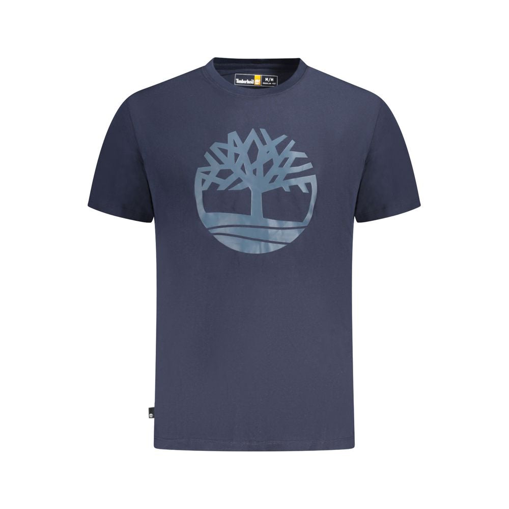 Blue Cotton Men T-Shirt