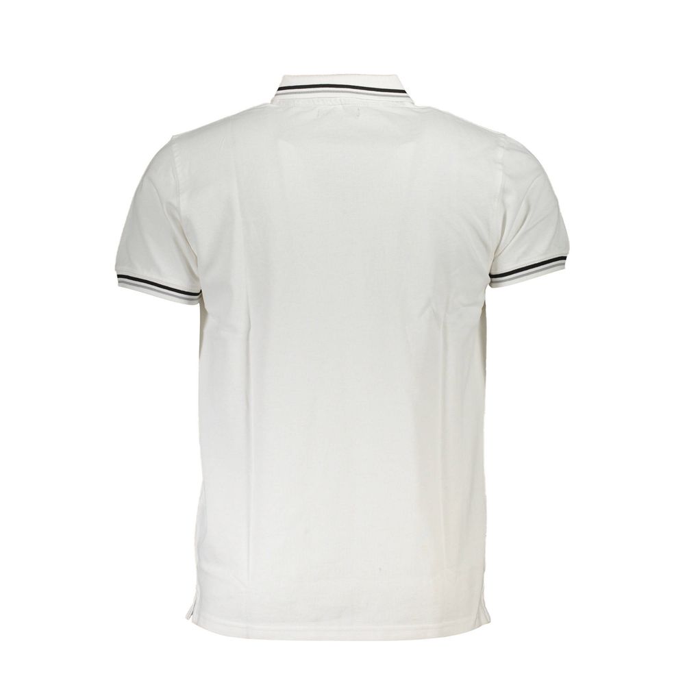 White Cotton Men Polo Shirt