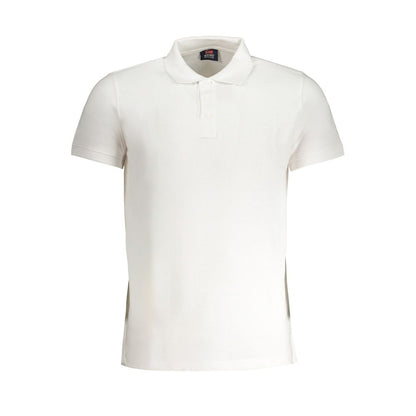 White Cotton Men Polo Shirt