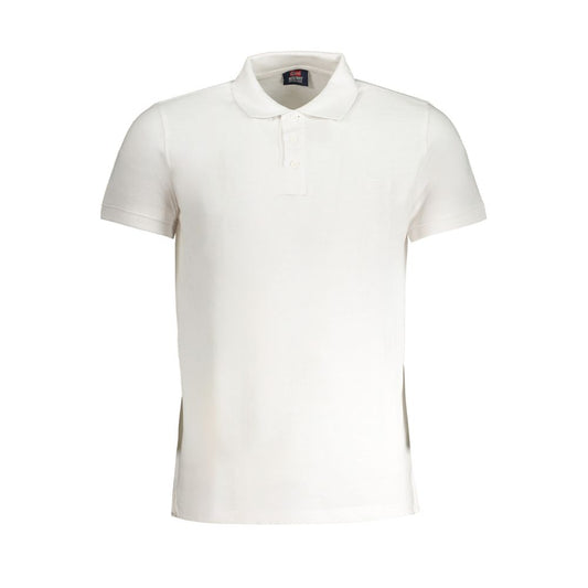 White Cotton Men Polo Shirt