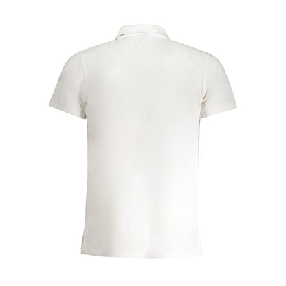 White Cotton Men Polo Shirt