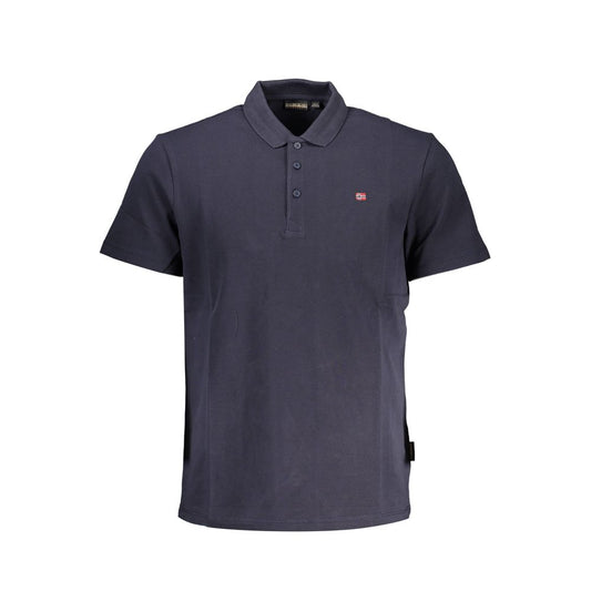 Blue Cotton Polo Shirt