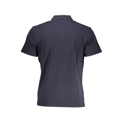 Blue Cotton Polo Shirt