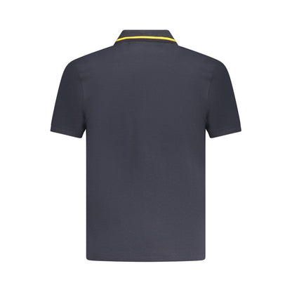Blue Cotton Men Polo