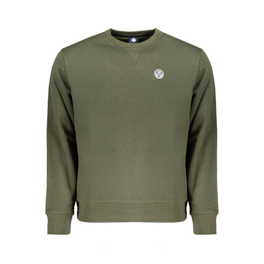 Green Cotton Men Sweater