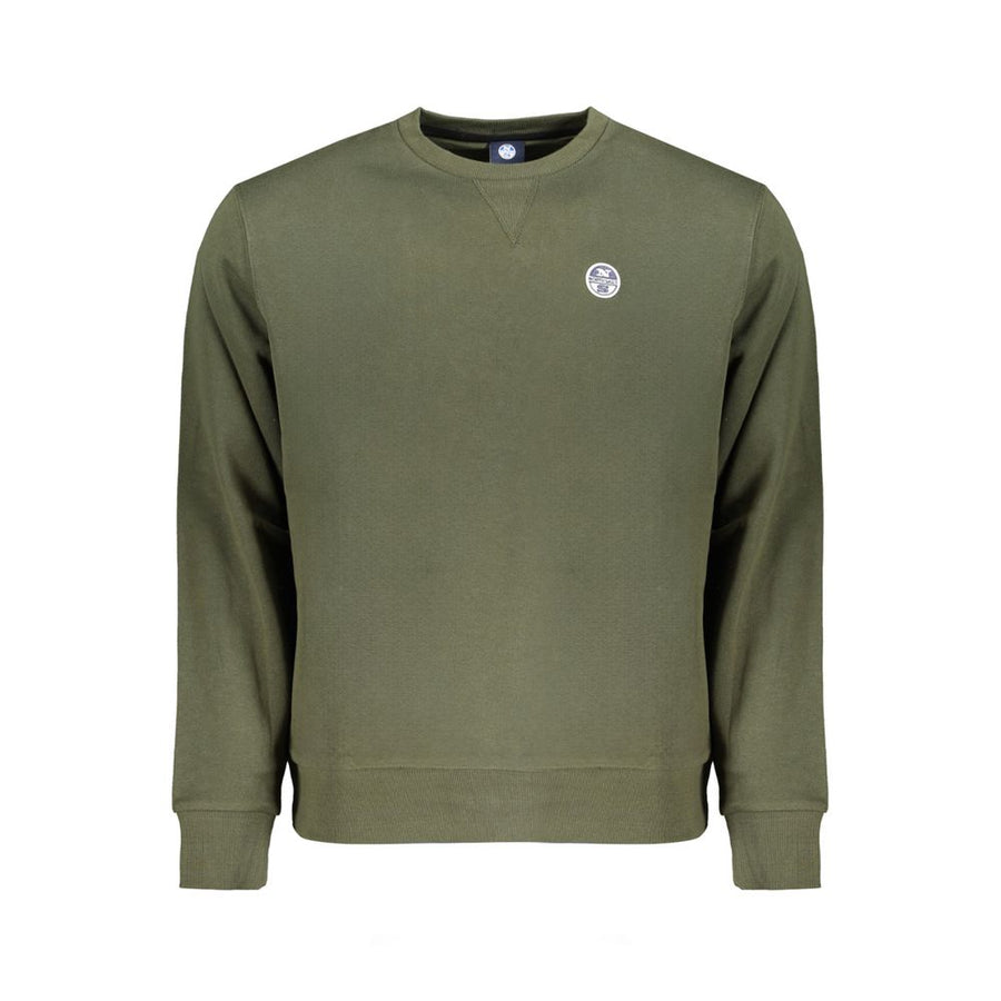 Green Cotton Men Sweater