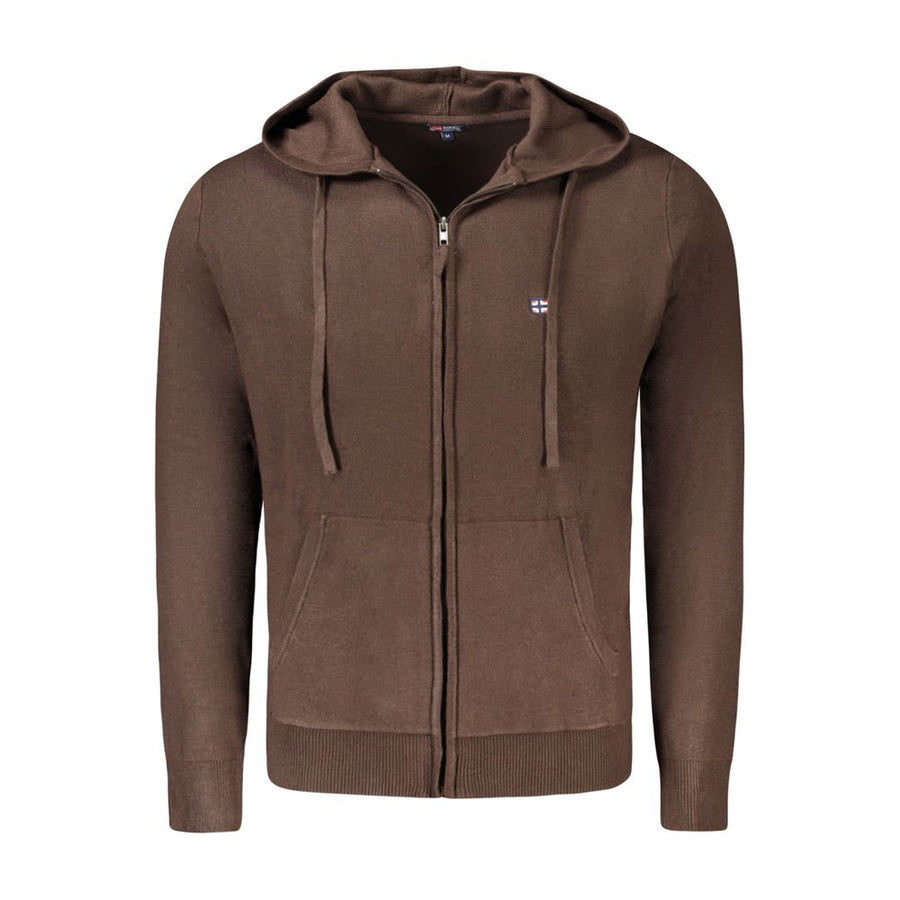 Marrone Poliammide Men's Cardigan