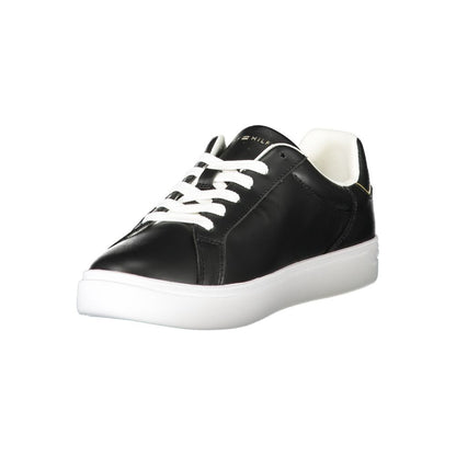 Black Leather Women Sneaker