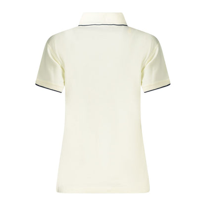 White Cotton Women Polo Shirt