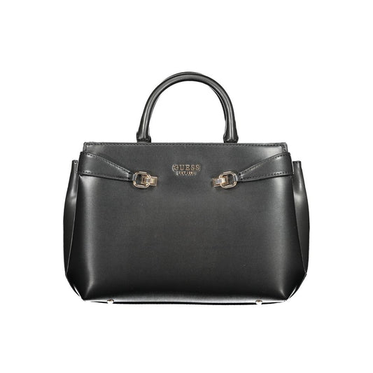 Black Polyethylene Women Handbag