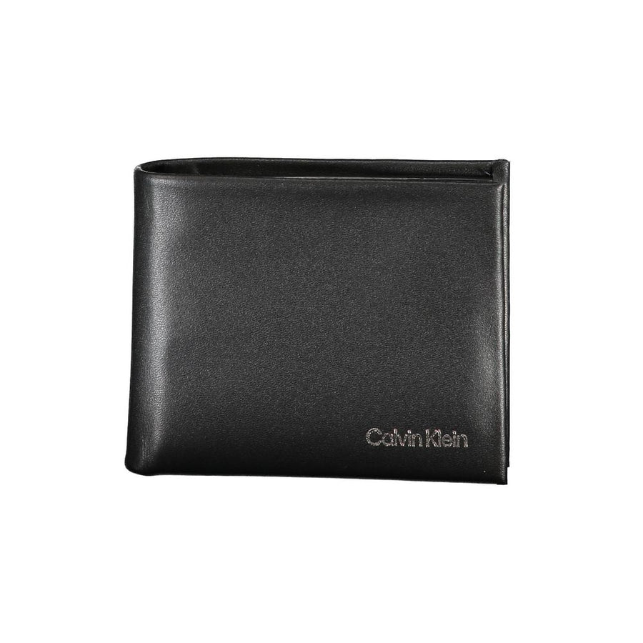 Black Polyester Men Wallet